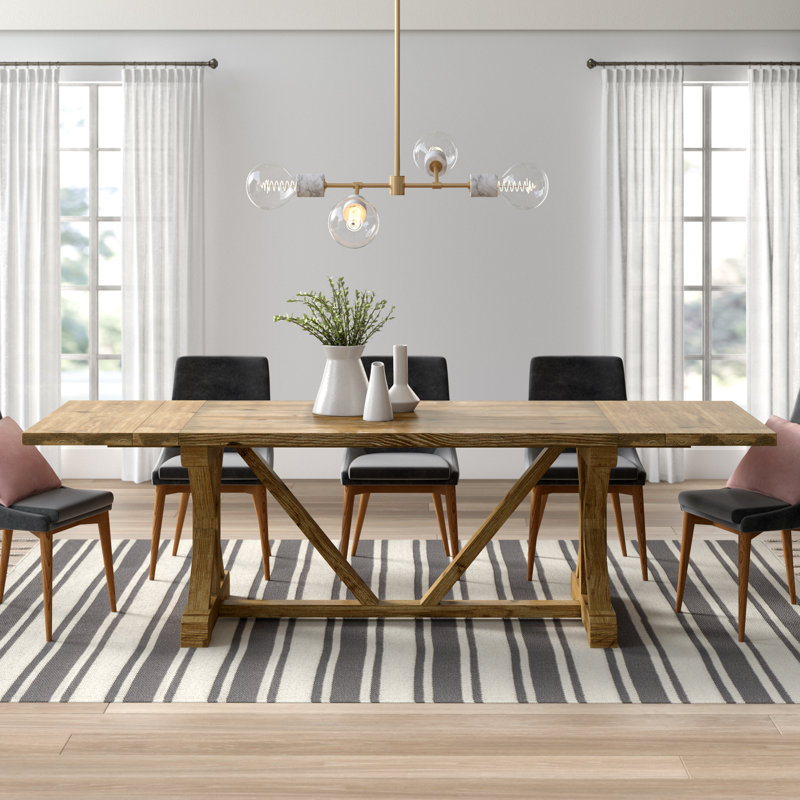 Beachcrest Home Hillendale Extendable Solid Wood Dining Table & Reviews - Wayfair Canada